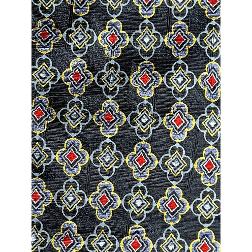 Ermenegildo Zegna Necktie Men's Blue Flower Floral 100% Silk Designer Luxury